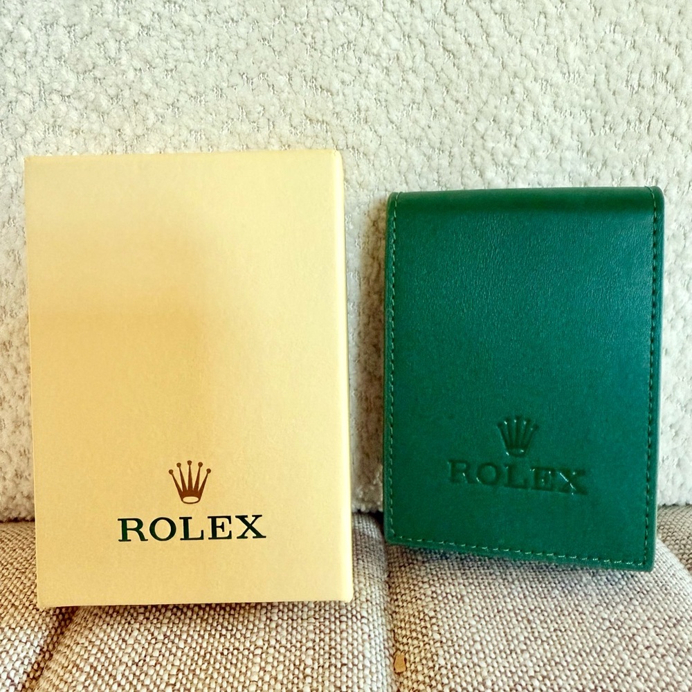 Rolex Green Leather Watch Travel Case